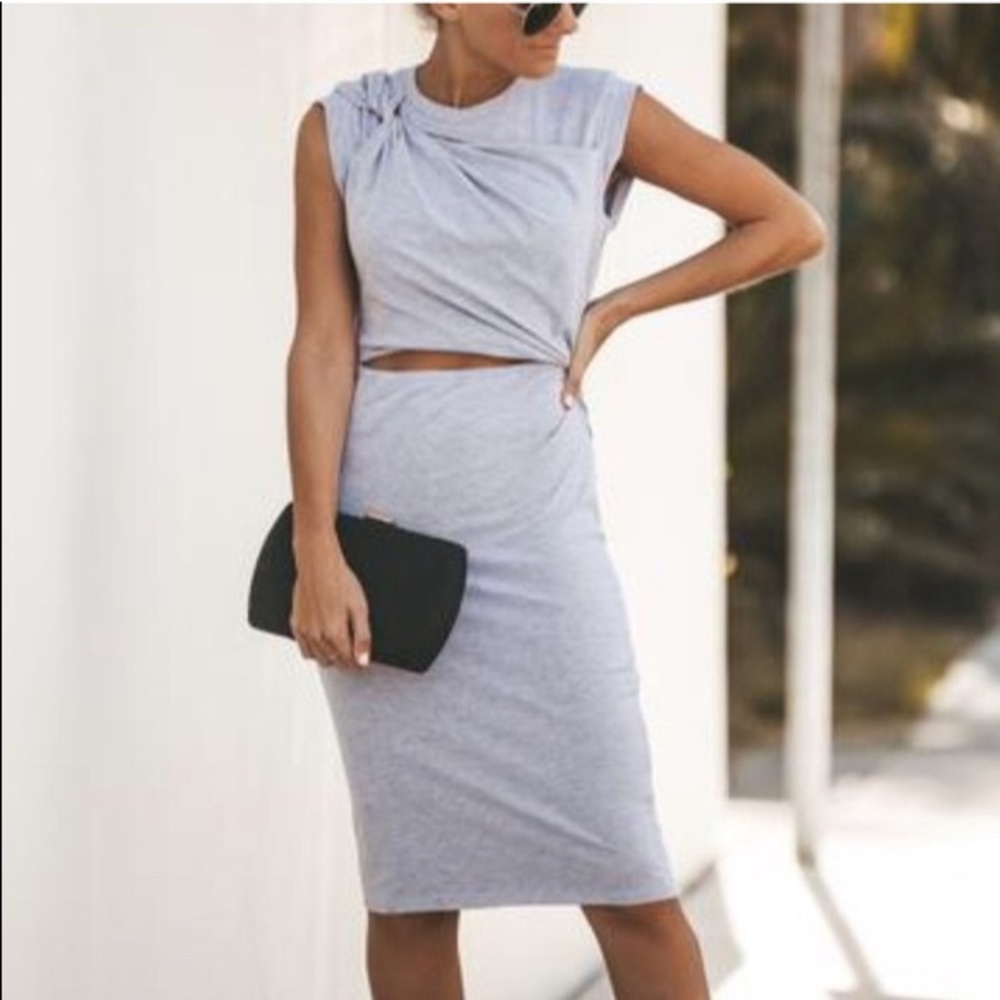 NWOT Vici Gray Cutout Dress 💙 - Picture 2 of 2